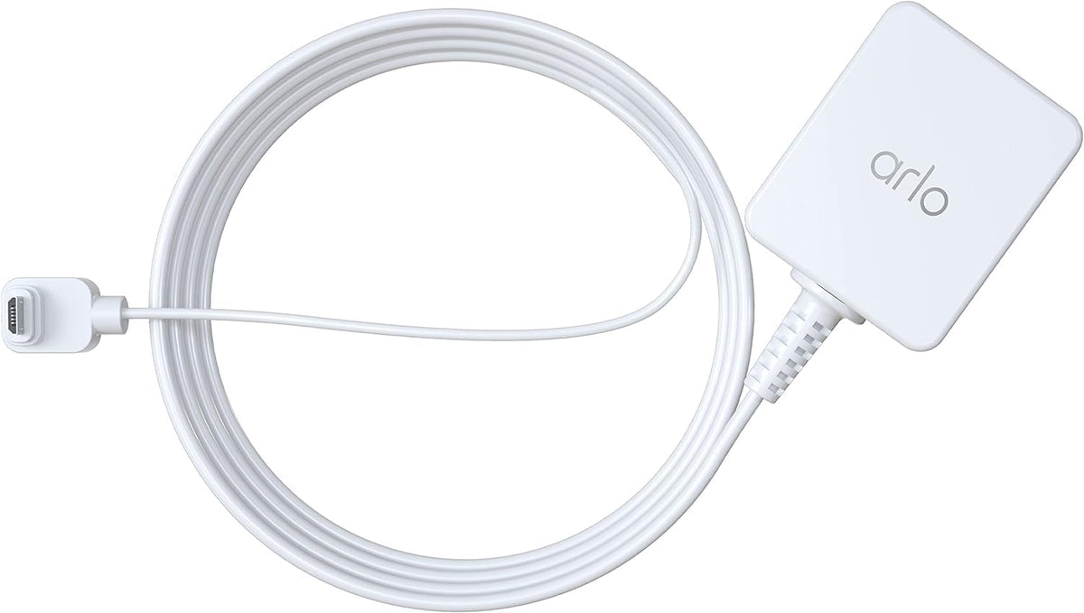 Arlo Certified Accessory - Essential Outdoor 25 ft. Charging Cable for Arlo Essential, Essential Spotlight, and Essential XL Cameras, Weather Resistant, White - VMA3700