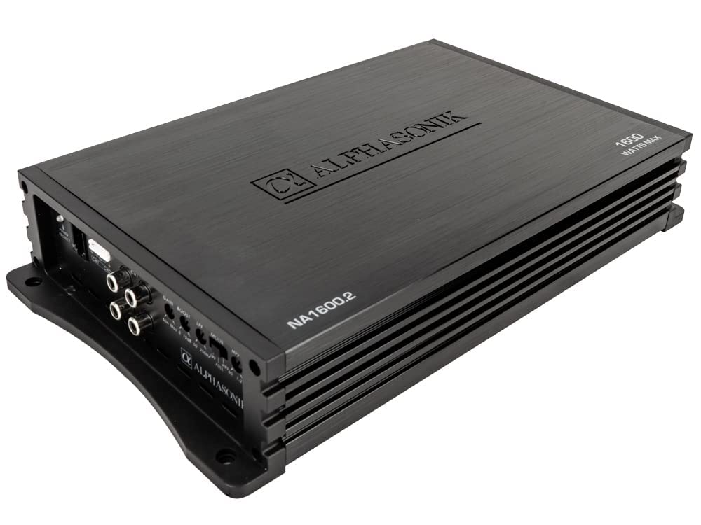 Alphasonik Na1600.2 Neuron Series 1600 Watts Max 2 Channel Car Amp With 4 Way Protection Circuitry Multi Channel Bridgeable Clas