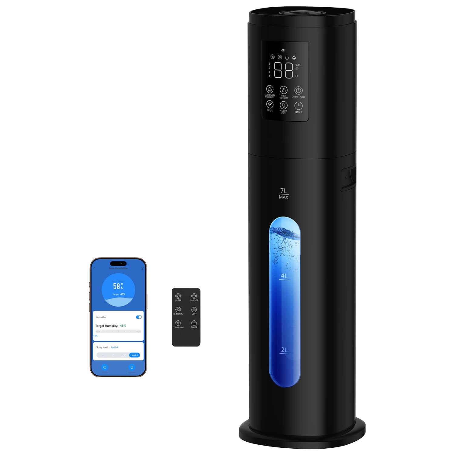 Humidifier for Large Room with 4 Mist