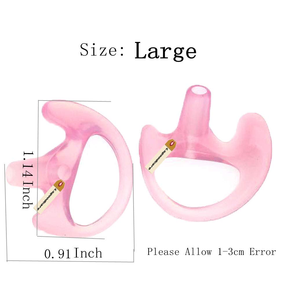 Lsgoodcare Replacement Earmold Earbud (Left And Right Ear) For Two Way Radio Acoustic Coil Tube Earpiece   Open Ear Insert Earmo