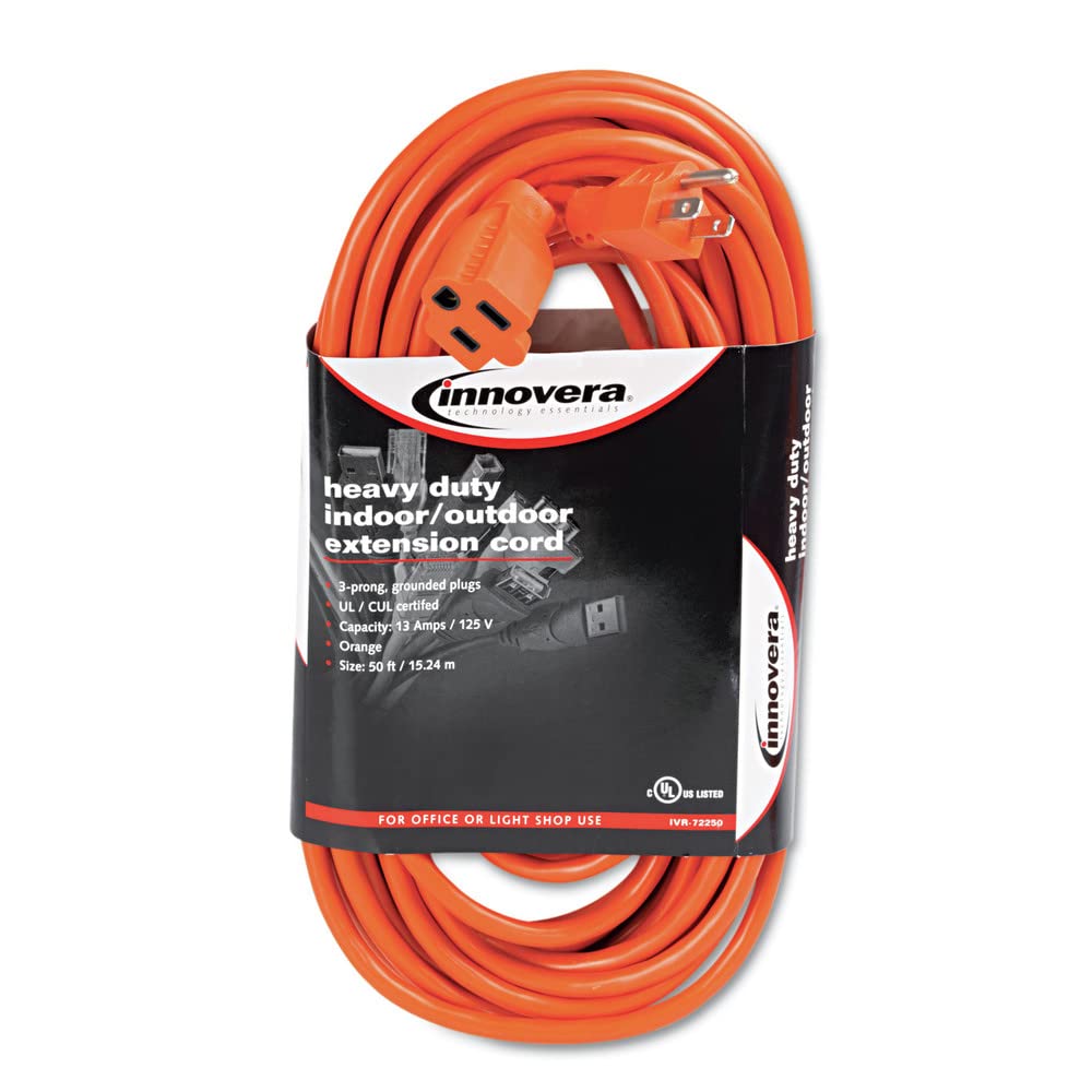 Innovera Ivr72250 Indoor/Outdoor 13 Amp 50 Ft. Extension Cord   Orange