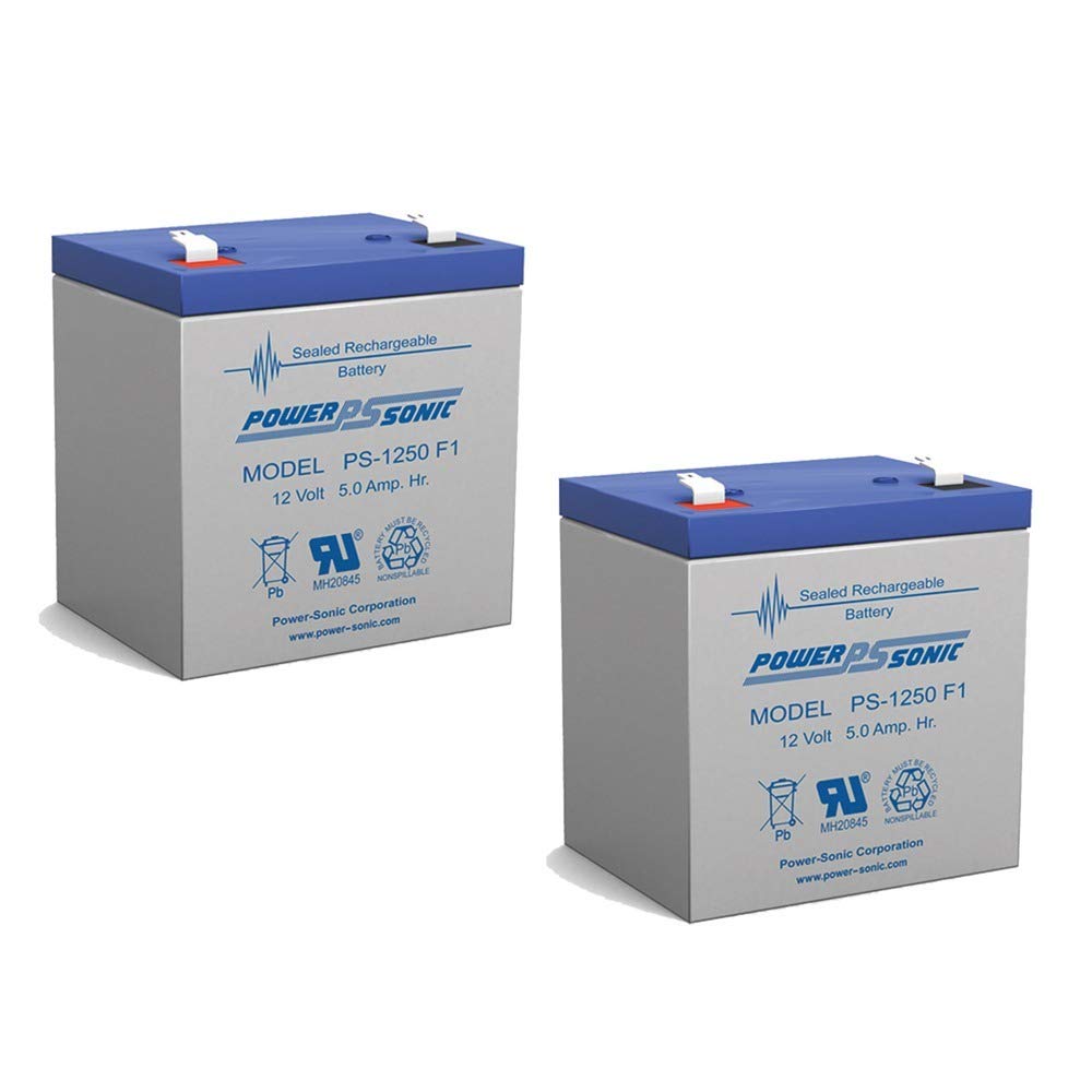 Power Sonic Genuine Ps 1250 F1 12V 5 Ah Sla Battery (2 Pack)