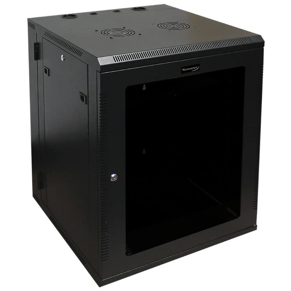 Wavenet 3008-N 24 in. 15U Server Wall Mount Cabinet Black