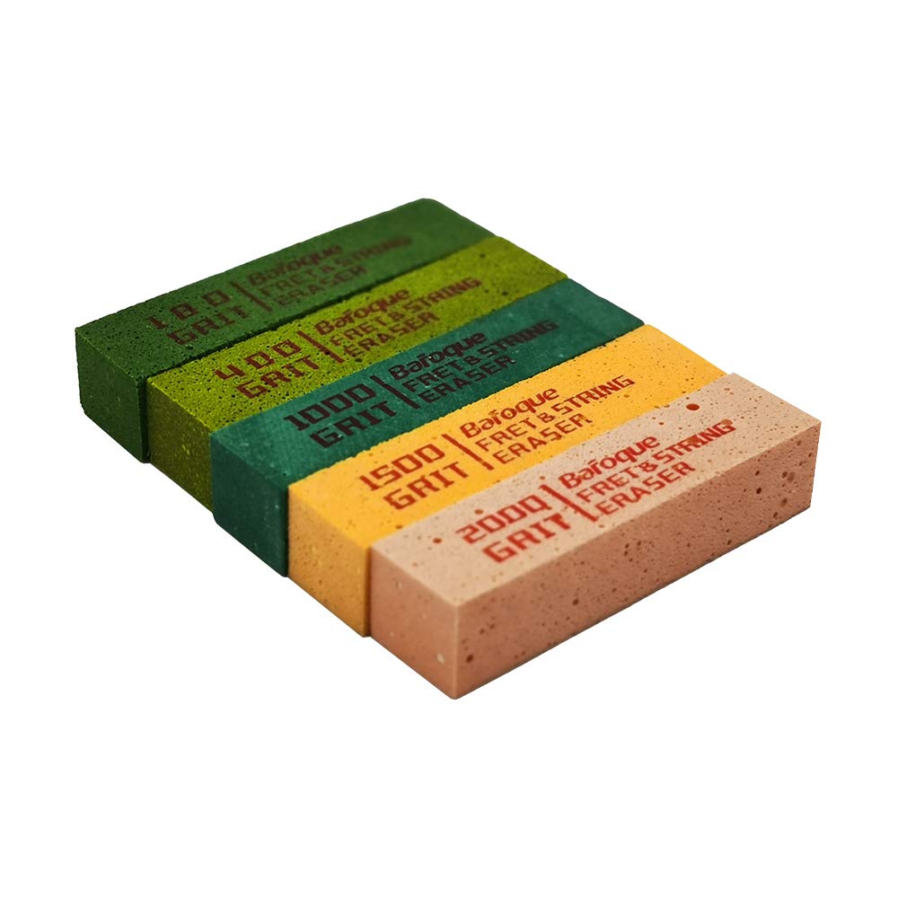 Baroque Fret Erasers For Guitar, Suitable For Guitar Strings & Fret Polishing Abrasive, Fret Erasers Kit, Set Of 5,High Quality