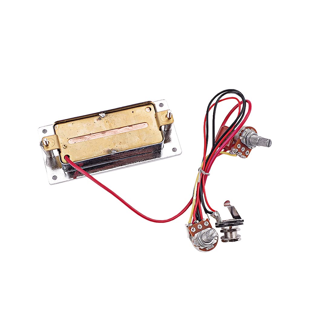 Alnicov Dual Coil Closed Humbucker,Pre Wired Pickup Harness Kit With 500K Volume Tone Jack For Electric Guitar