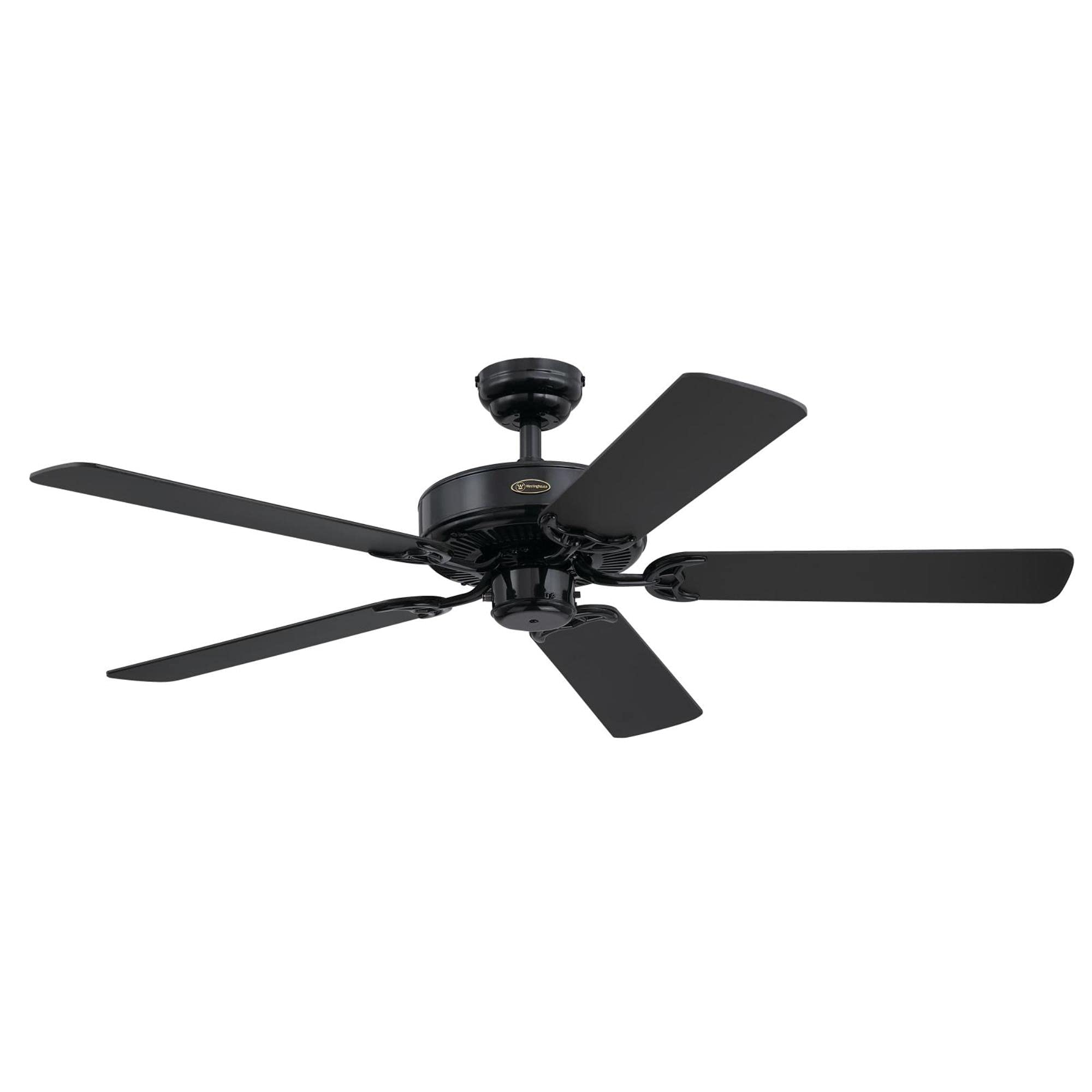 Westinghouse 7303800 Contractor'S Choice Ceiling Fan, 52'', Black
