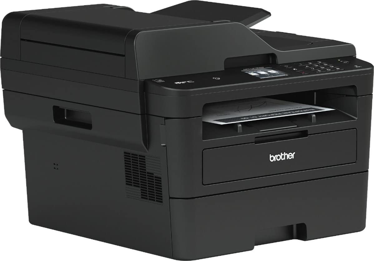 Brother Mfc-L2750Dw Monochrome All-In-One Wireless Laser Printer, Print Scan Copy Fax, Automatic Duplex Printing, 2.7 Inch Color