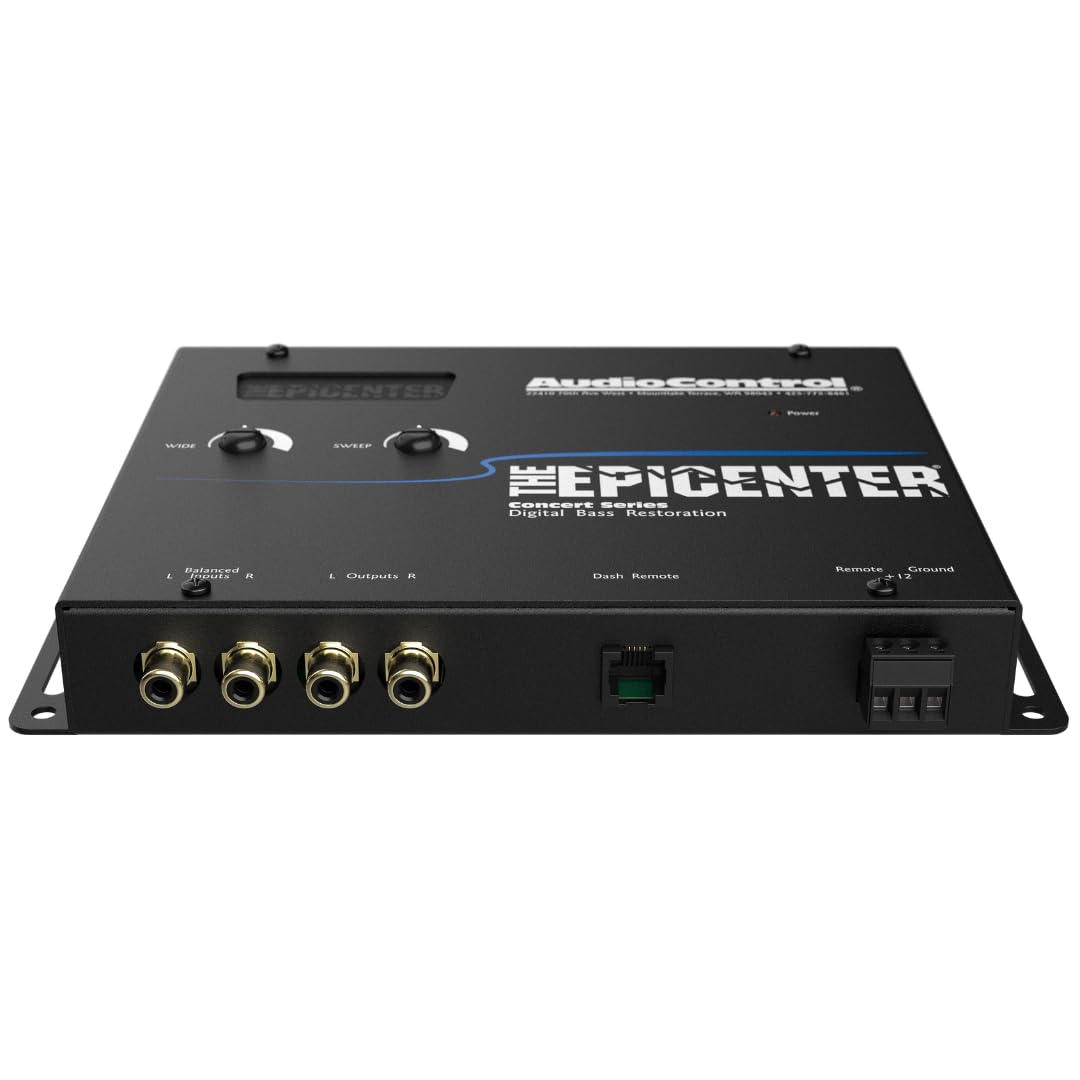 Audiocontrol Epicenter Digital Bass Restoration Control Processor, Car Audio Bass Booster Enhancer With Wired Remote Control (Black)