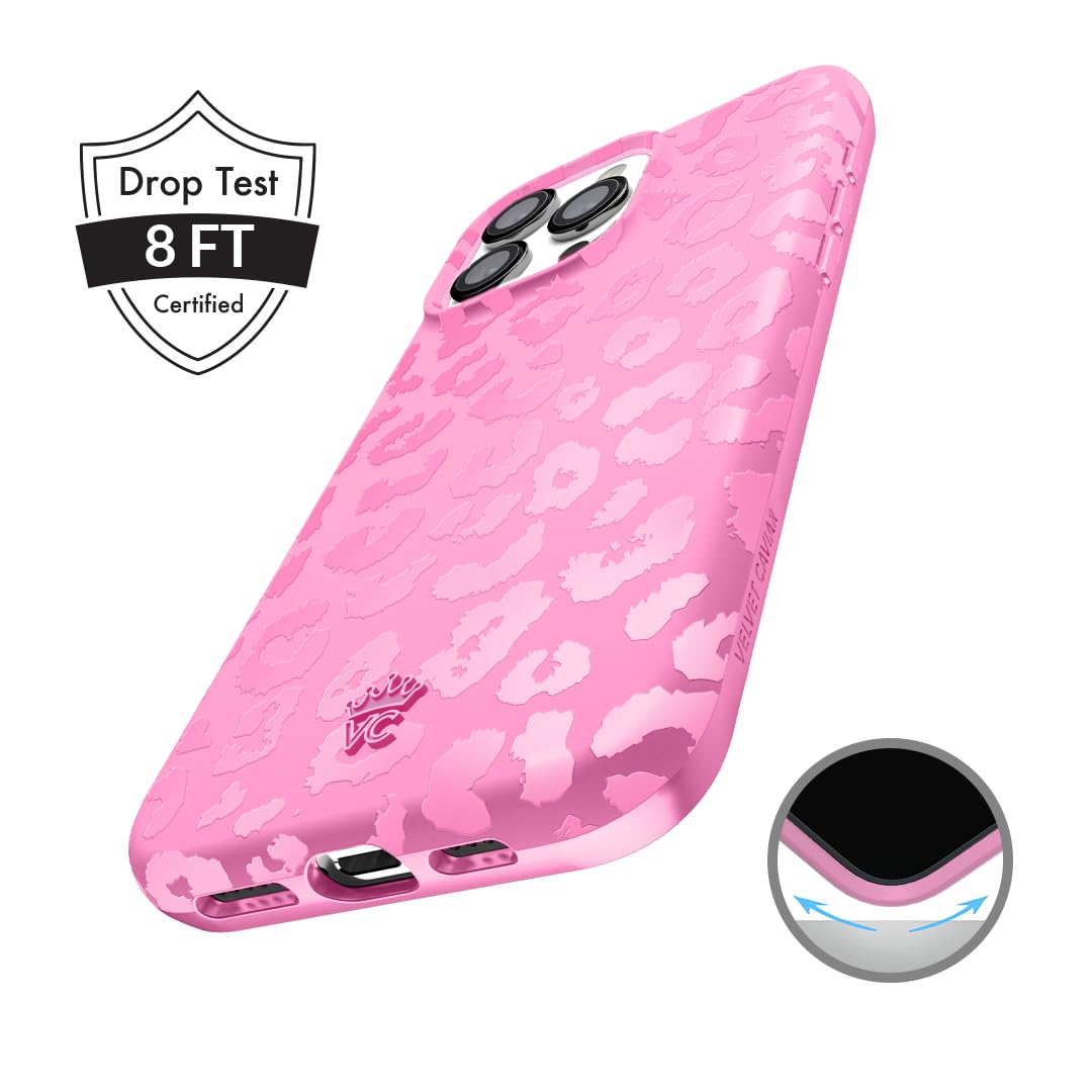 Velvet Caviar For Iphone 16 Pro Max Case Pink Leopard Cheetah Print [8Ft Drop Tested] Compatible With Magsafe (Hot Pink Leopard)