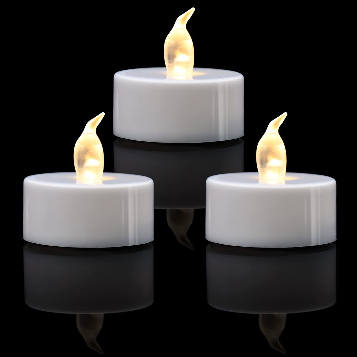 Koaby Led Tea Lights - 400 Pack Flickering Flameless Lights, Warm White, Last 200H+, Battery Operated For Decoration