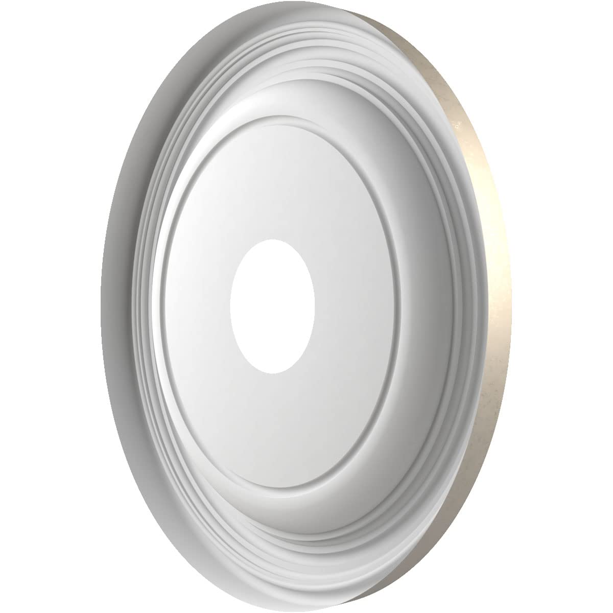 Ekena Millwork 16''Od X 3 1/2''Id X 1 3/8''P Traditional Thermoformed Pvc Ceiling Medallion (Fits Canopies Up To 9 1/2''), Metal