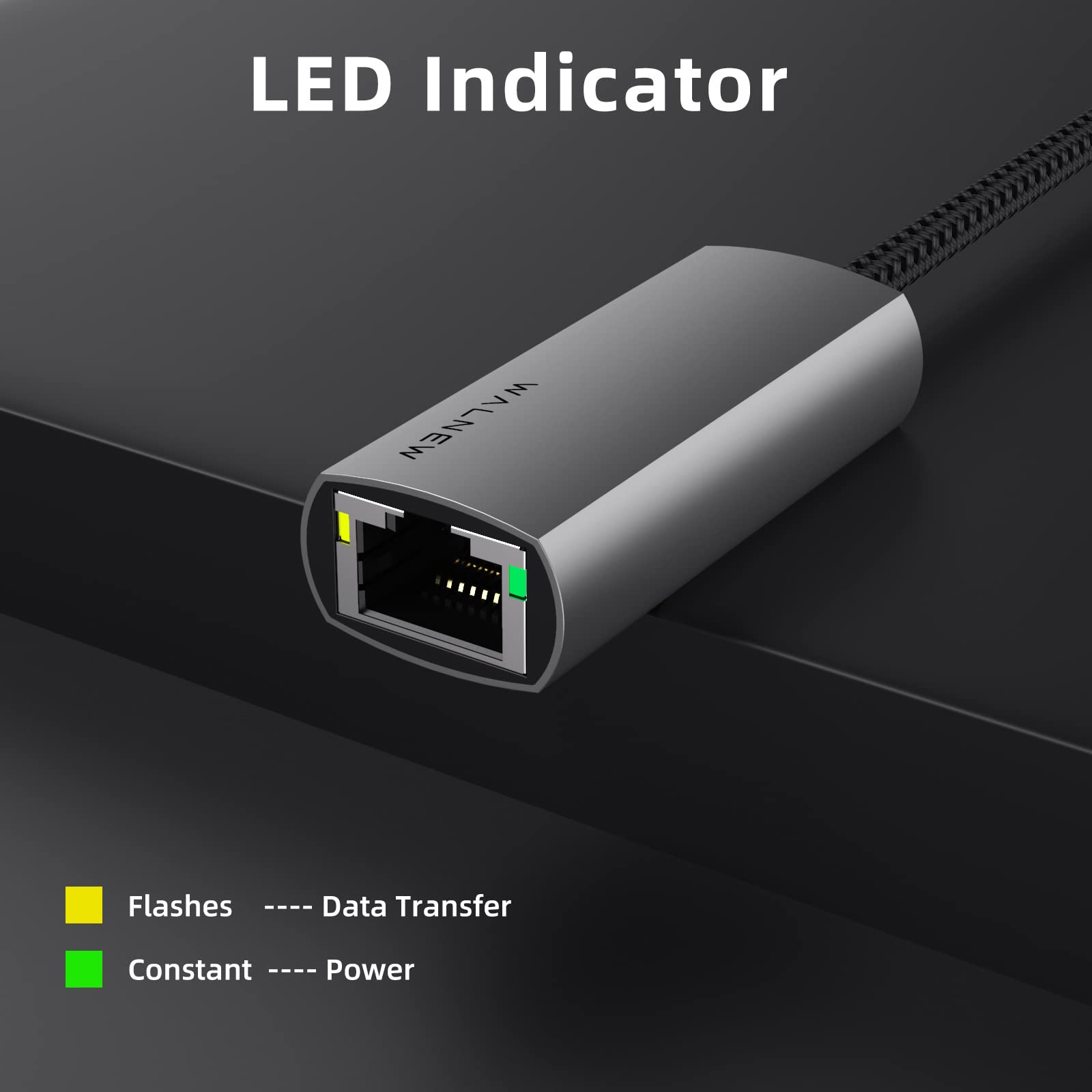 Usb C To Ethernet Adapter 2 Packs, Walnew Usbc To Rj45 Lan Adapter, Gigabit Cat Network Cable Converter To Type C Thunderbolt 3