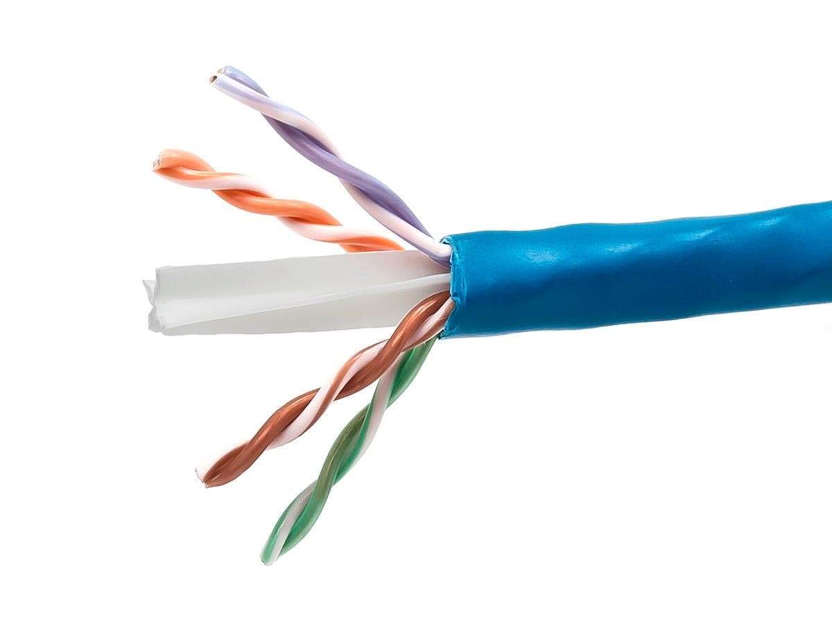 Monoprice Cat6A Ethernet Bulk Cable - Solid, 550Mhz, 10G, UTP, CMR, 23AWG, Pure Bare Copper Wire, No Logo, 1000 Feet, Blue