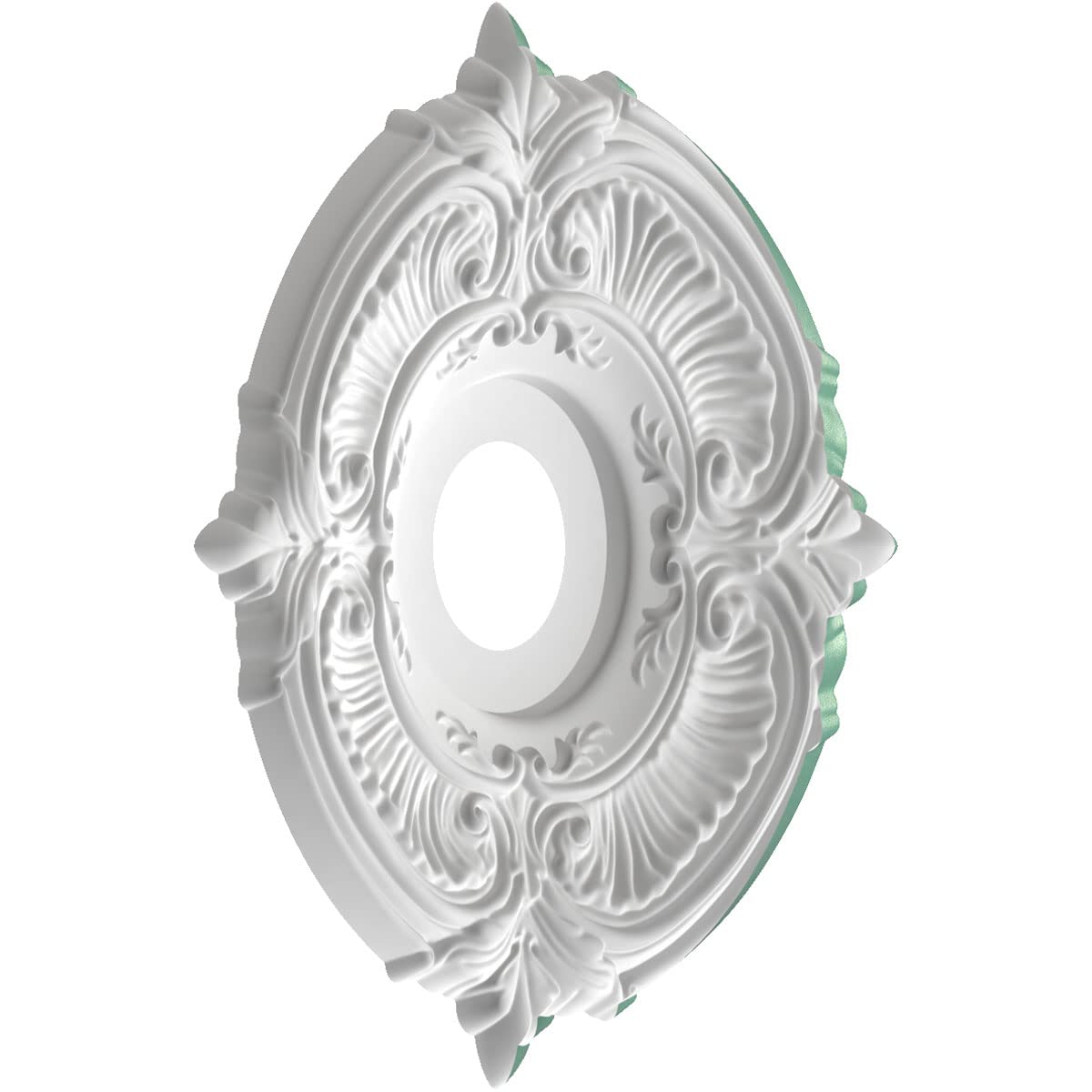 Ekena Millwork Cmp16Atfsm Attica Thermoformed Pvc Ceiling Medallion (Fits Canopies Up To 5 5/8), 16Od X 3 1/2Id X 1P, Universal