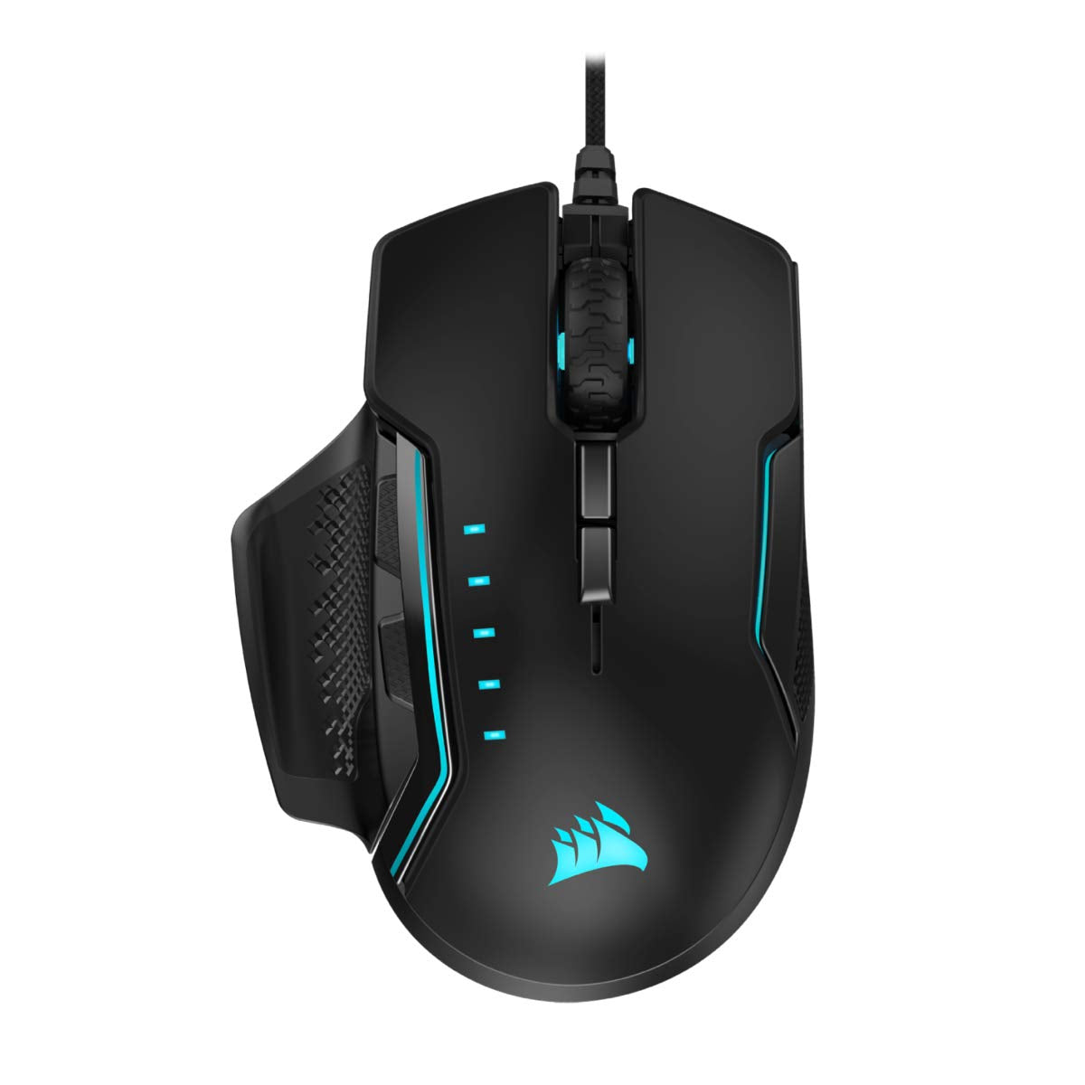 Corsair Glaive PRO  RGB Gaming Mouse  Comfortable & Ergonomic  Interchangeable Grips  18,000 DPI Optical Sensor  Black