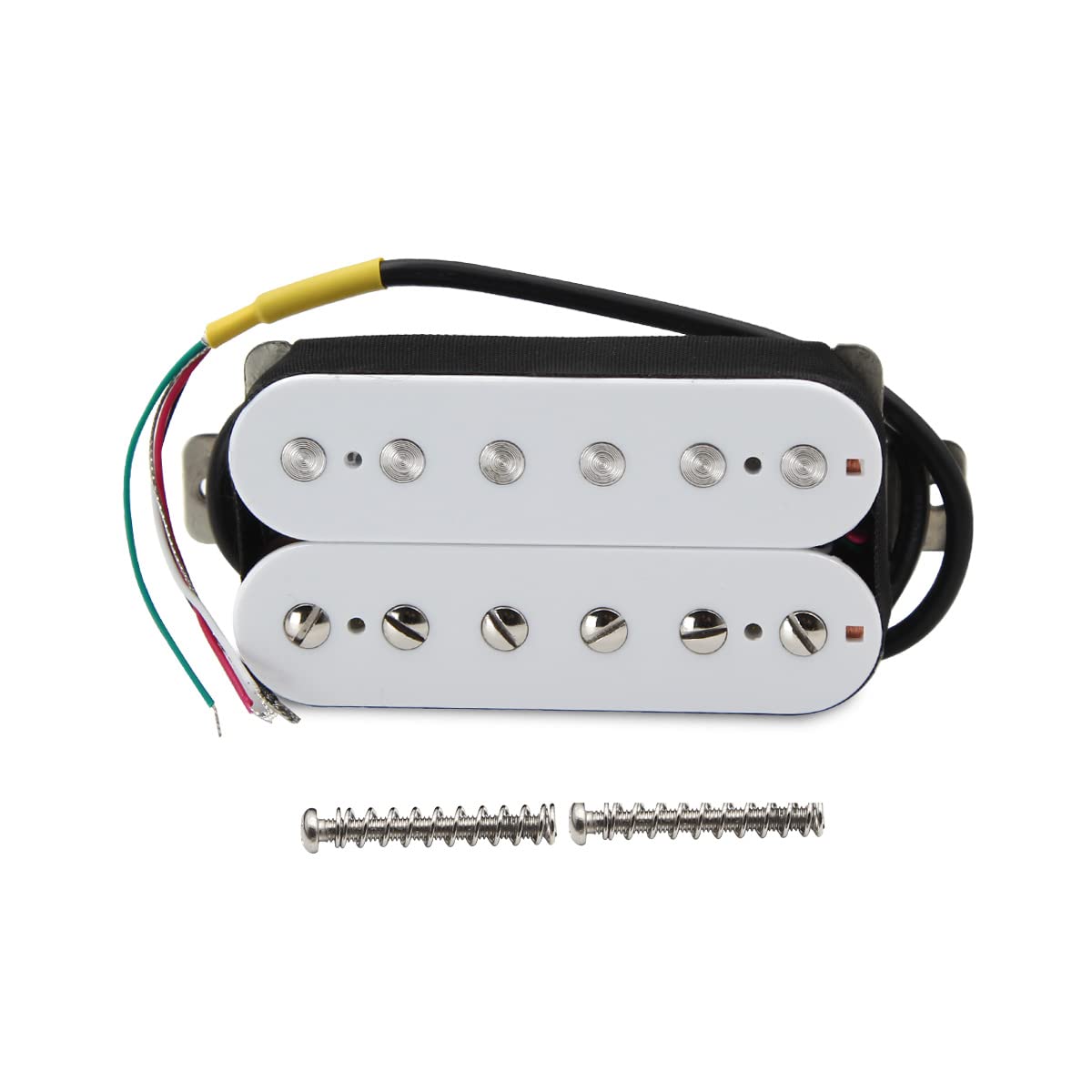 FLEOR Alnico 2 Humbucker Pickup 8-9K Electric Guitar Pickup Bridge Humbucker, White