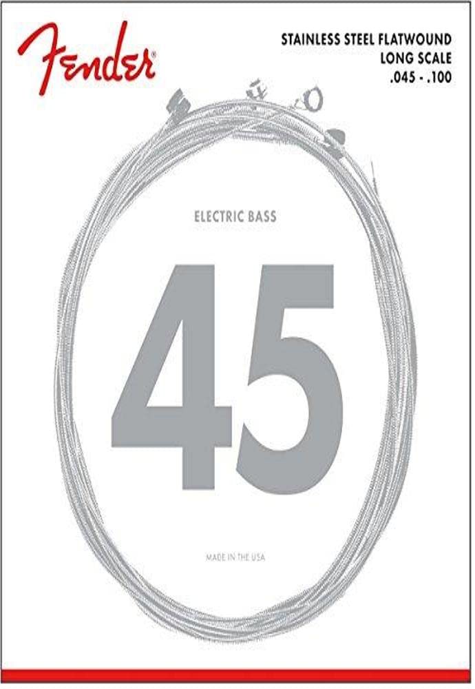 Fender 9050 Bass Strings, Stainless Steel Flatwound, 9050L .045 .100