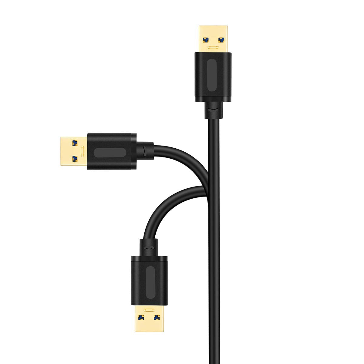 Jelly Tang Usb 3.0 A To A Male Cable 1.5Ft,Usb To Usb Cable Usb Male To Male Cable Usb Cord With Gold Plated Connector For Hard Drive Enclosures, Dvd Player, Laptop Cooler (1.5Ft/0.5M)