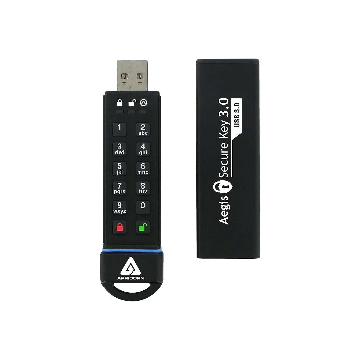 Apricorn 30Gb Aegis Secure Key Fips 140 2 Level 3 Validated 256 Bit Encryption Usb 3.0 Flash Drive (Ask3 30Gb)
