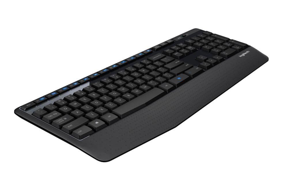Logitech K345 Wireless Keyboard   Full Sized Keyboard With Palm Rest, 2.4 Ghz Wireless Usb Receiver   For Pc, Laptop