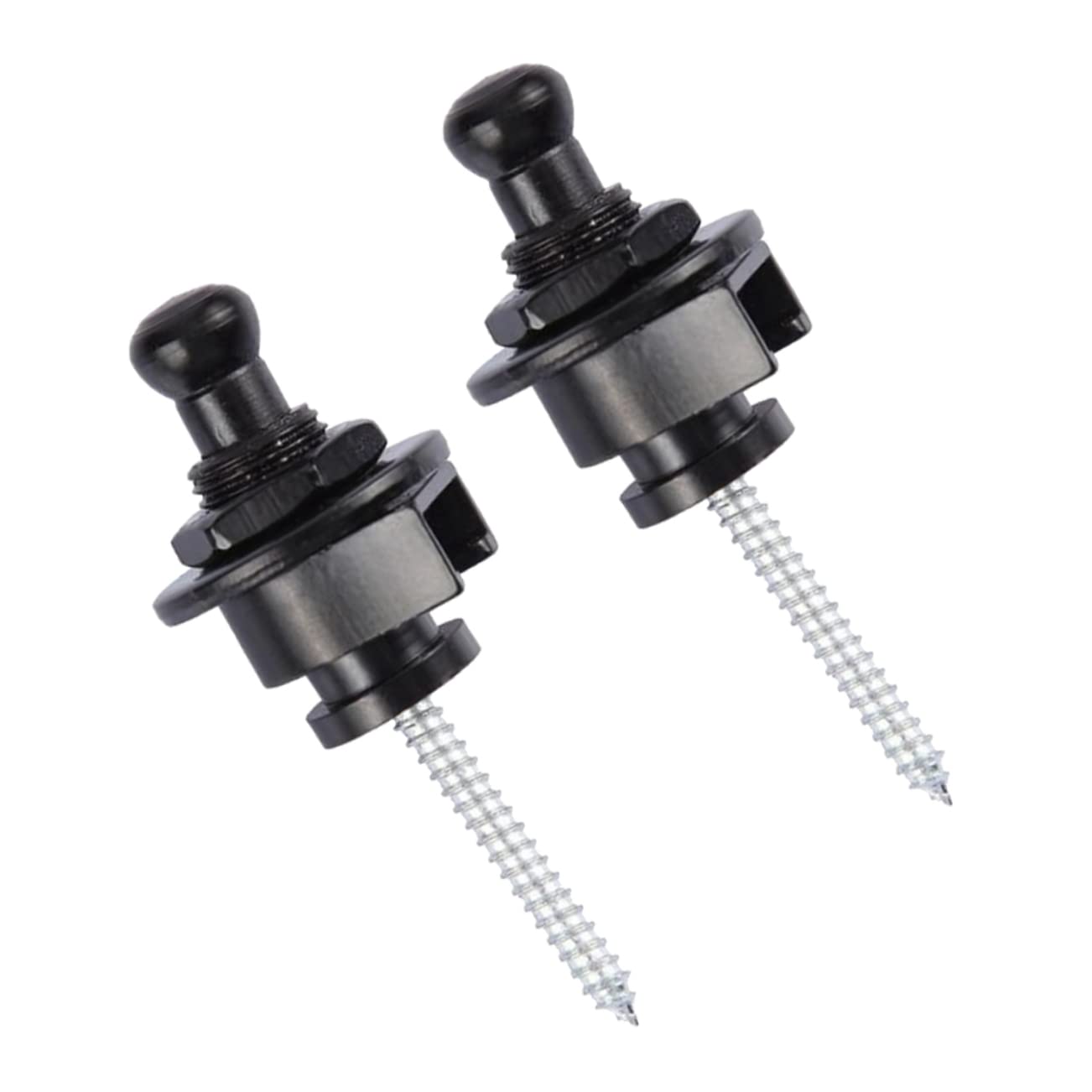 LRXIYODE 2pcs Guitar Strap Lock Buttons  End for Electric and Bass Guitars Easy to Install Delicate Texture Secure Strap Locks 