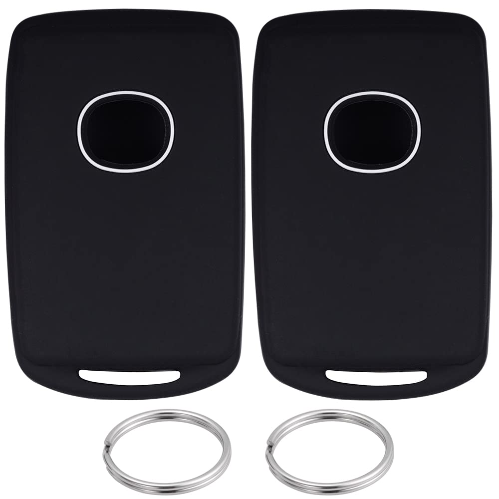 Lcyam Remote Key Fob Covers Durable Silicone Case Fits For 3 4 Keys On Side 2019 2020 Mazda 3 Cx 30 Cx 5 Cx9 2023 Mazda 6 (Black