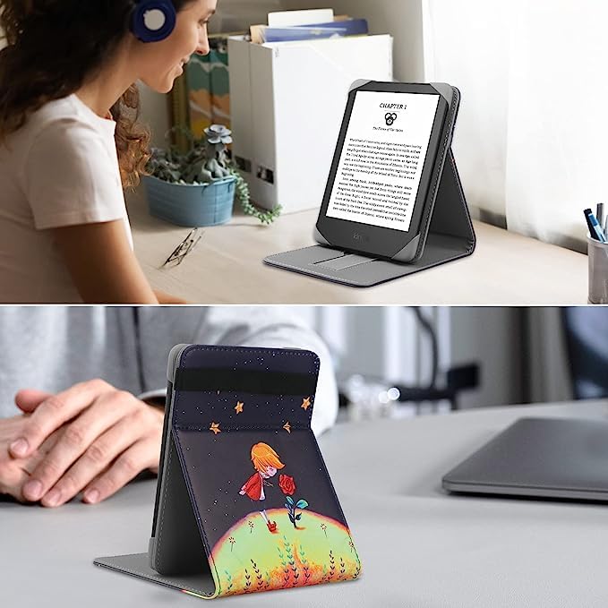 Liudenwin Universal Case For 6 Inch Kobo Clara Hd/Kobo Clara 2E/Kobo Nia/Pocketbook Basic 4/Touch Lux 5 Leather Stand Cover Comp