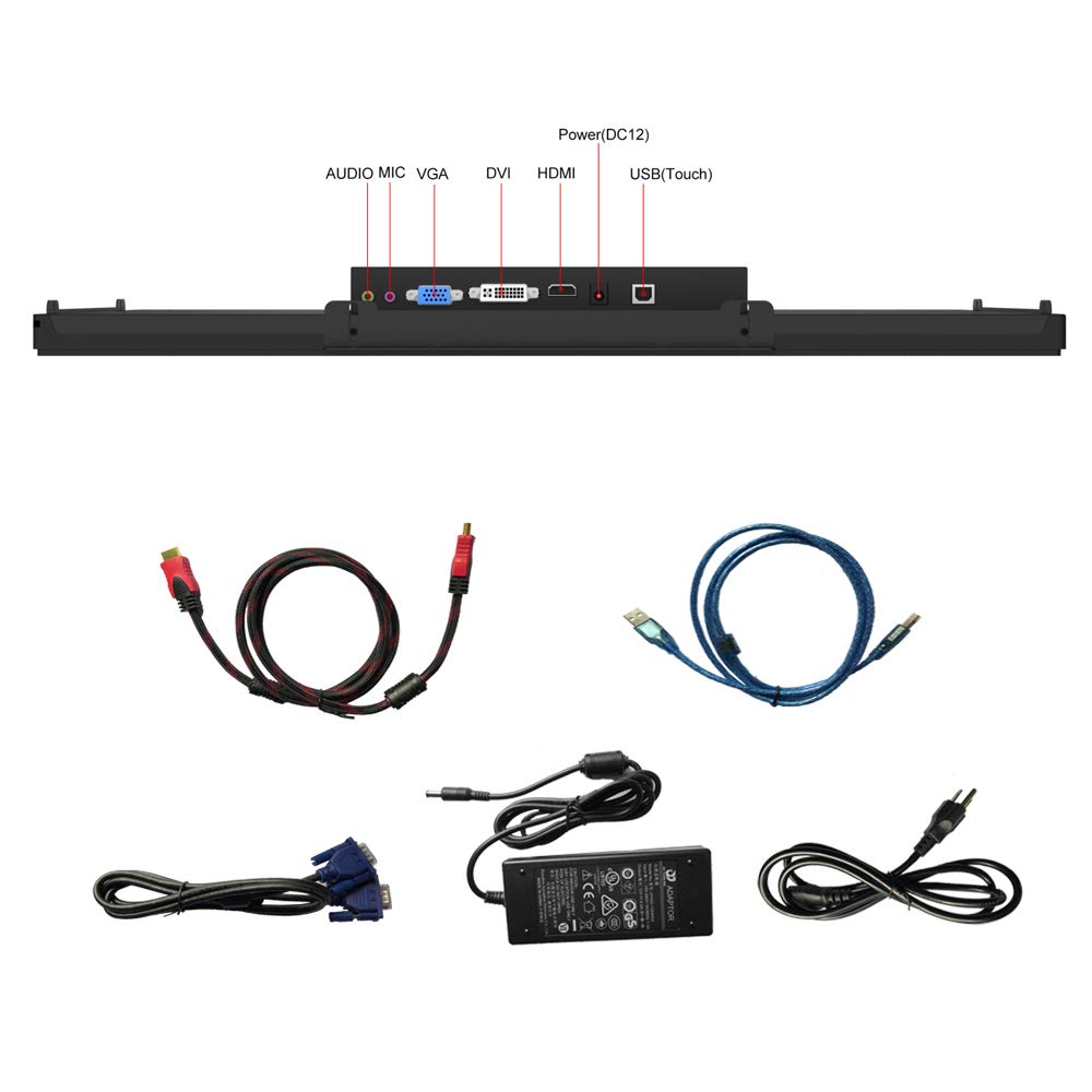 Greentouch 18.5 Industrial Touch Monitor Open Frame, Hdmi/Vga/Dvi Interface, Built In Speakers, Capacitive Touch Screen Technolo