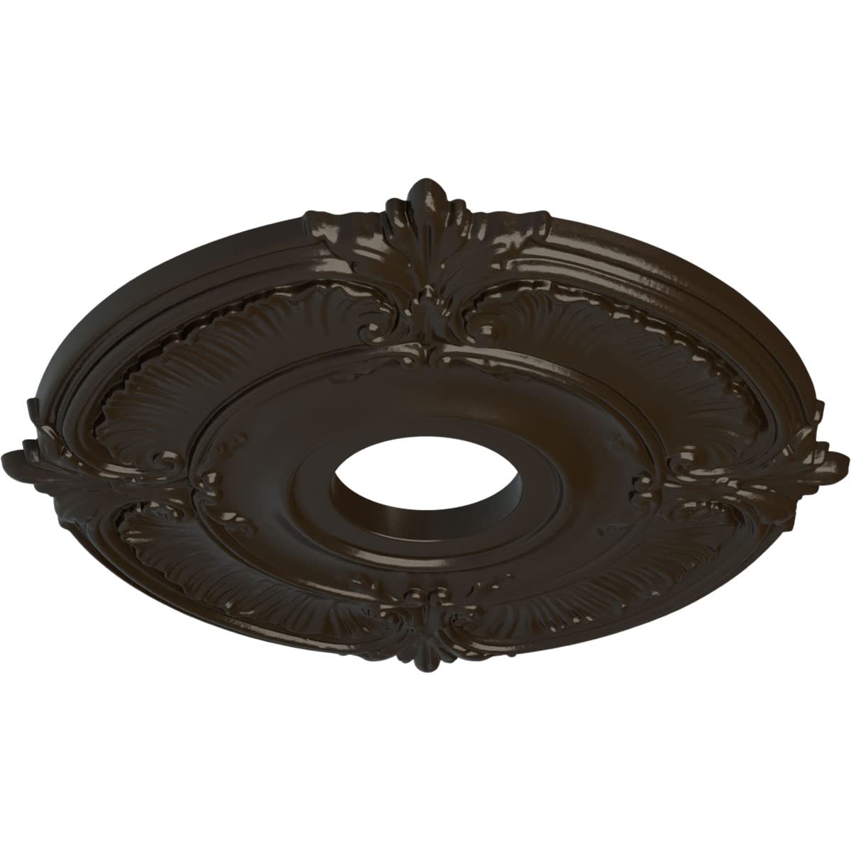 Ekena Millwork Cm18Atshf Attica Ceiling Medallion, 18''Od X 4''Id X 5/8''P (Fits Canopies Up To 5''), Hand Painted Stone Hearth