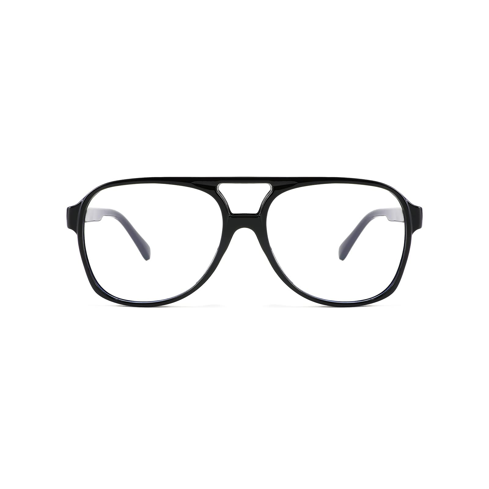 Feisedy 70S Big Aviator Glasses Frame Blue Light Blocking Glasses Oversized Square Computer Glasses Women Men B2888