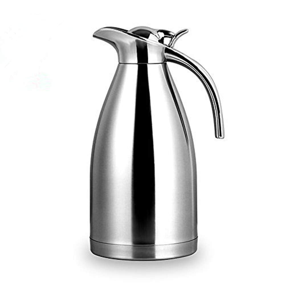 Bonnoces 68 Oz Stainless Steel Thermal Carafe   Double Walled Vacuum Insualted Thermos/Carafe With Lid   Coffee/Tea Carafe Heat