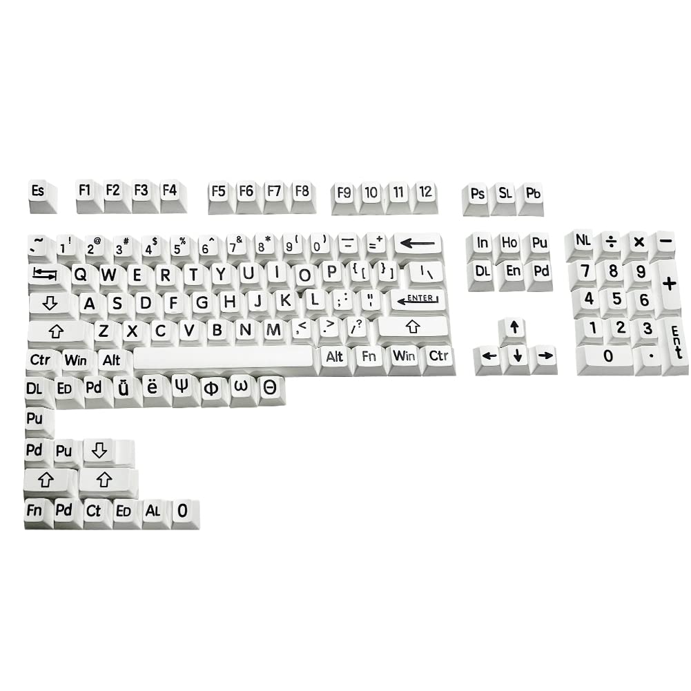 Olizee 125 Keys Large Print Keycaps Pbt Keycaps Full Set Oversized Print Letters Cherry Profile Keycap Set Gaming Keyboard Keyca