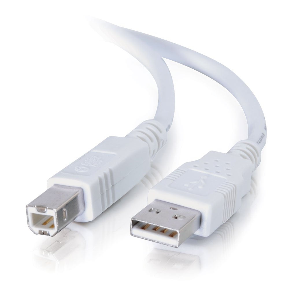 C2G Usb Cable, Usb 2.0 Cable, Usb A To B Cable, 3.28 Feet (1 Meter), White, Cables To Go 13171