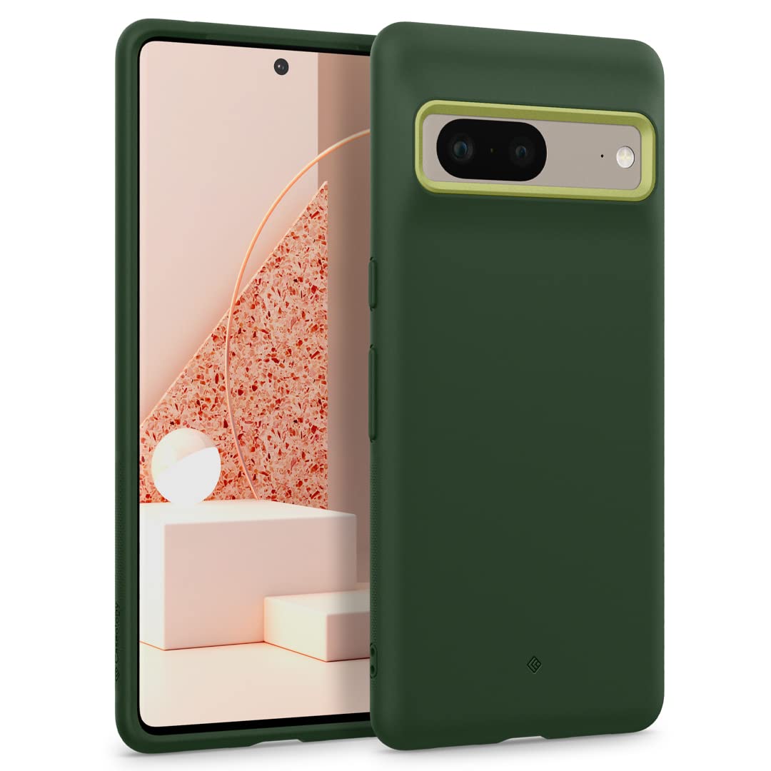 Caseology Nano Pop For Google Pixel 7 Case 5G [Military Grade Drop Tested] Dual Layer Silicone Case (2023)  Avo Green