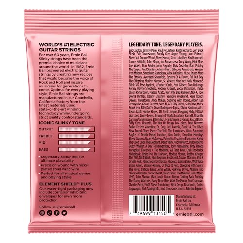 Ernie Ball Zippy Slinky Nickel Wound Electric Guitar Strings   7 36 Gauge