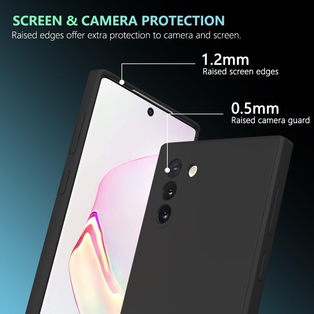 Wogroo For Samsung Galaxy Note 10 Case Black, Scratch Resistant With Soft Touch, Slim Thin Phone Cover For Samsung Galaxy Note 1
