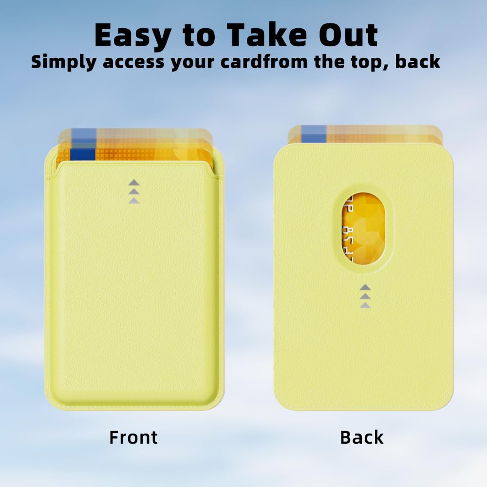 Kpneol Magnetic Wallet For Iphone, Leather Magnetic Phone Wallet Mag Wallet Rfid, Magnetic Wallet 3 Card Holder For Iphone 16/15