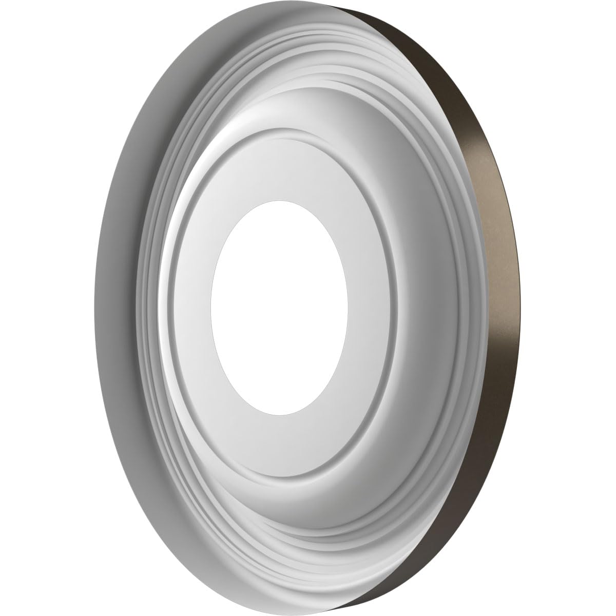 Ekena Millwork Cmp10Trcdb Traditional Thermoformed Pvc Ceiling Medallion (Fits Canopies Up To 5 1/2''), 10''Od, Metallic Dark Br