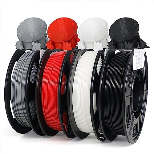 YOUSU PLA Plus (PLA+) Filament 1.75mm Bundle 4x250g, 4 Pack 1 KG Sample 3D Printer Filament, 3D Printing Multi Pack Filament Dim