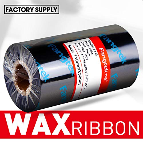 4.33'' X 984' (110Mm X 300M) Thermal Transfer Wax Resin Ribbon For Label Tag Barcode Printing For Zebra,Tec,Datamax,Etc.