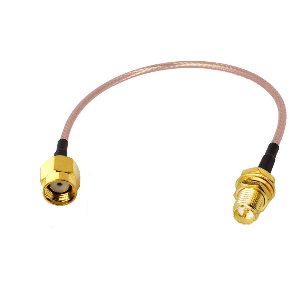 Redyutou Wifi Antenna Extension Cable Rp Sma Male To Rp Sma Female Bulkhead Jack Rg316 Cable 30Cm 12 Inch For Wifi Router Securi