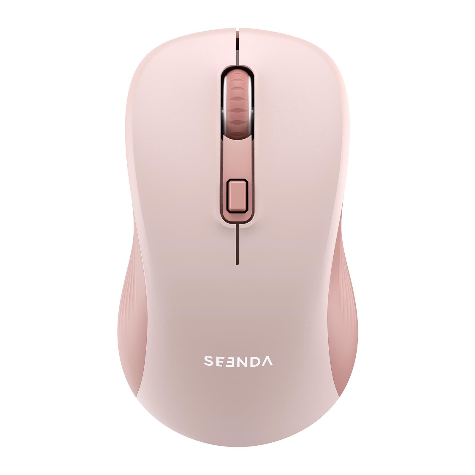 seenda Bluetooth Wireless Mouse, Dual Mode, Quiet 1600 DPI, Pink