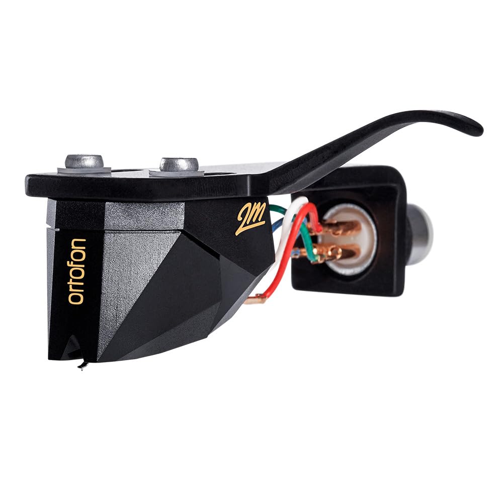 Ortofon 2M Black Premounted   2M Black Pickup Mounted On Sh 4 Black Headshell | Easy To Mount On S Shaped Tone Arms | Black/Black