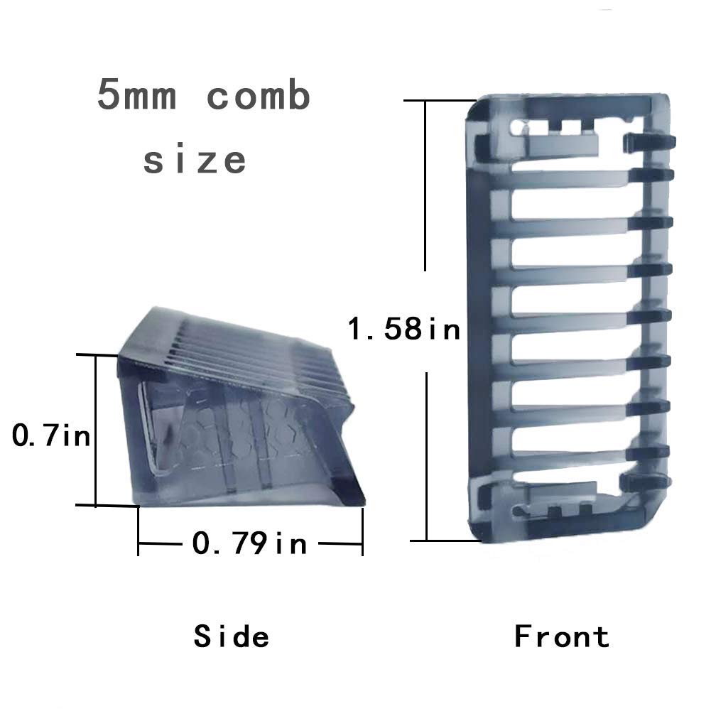 Replacement Shaver Comb For Men'S Rechargeable Full Body Hair Trimmer Shaver And Groomer Solo Shaver Trimming Comb (5Mm+Brush)