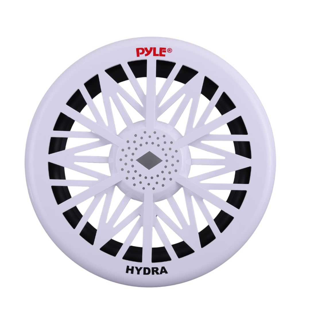 Pyle Single Outdoor Marine Audio Subwoofer   600 Watt 12 Inch White Waterproof Bass Loud Speaker For Marine Stereo Sound System,