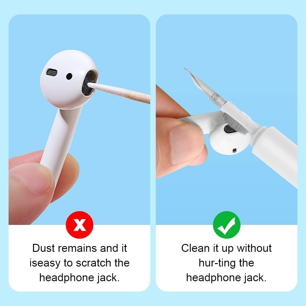Aomig Bluetooth Earbuds Cleaning Pen,4 In 1 Multifunction Cleaner Kit With Soft Brush For Wireless Earphones Bluetooth Headphone
