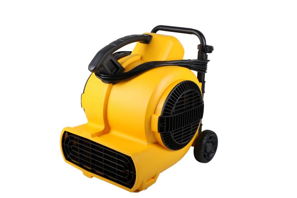 Dewalt 3/4 Hp Air Mover, 3 Speed Max 1800 Cfm Floor Fan, Portable Utility Blower Fan, Dxam 2818 Yellow