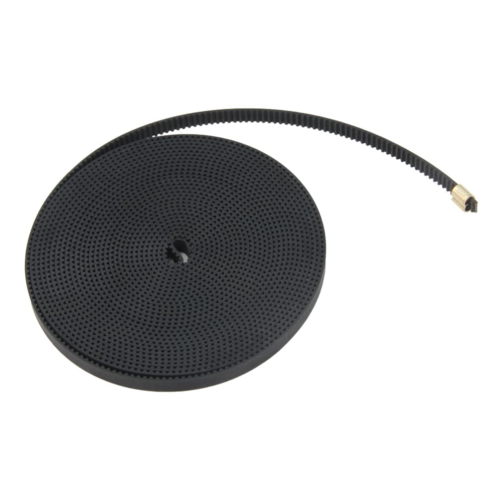 Zeberoxyz Gt2 Black Open Timing Rubber X Y Axis Belt Length 5 Meters/16.4 Ft Width 6Mm With 6Pcs Copper Buckle For Ender 3 Ender