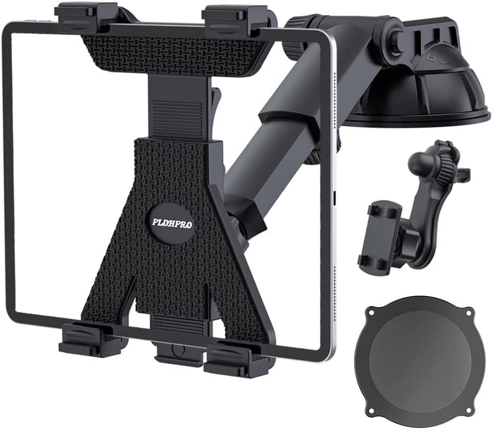 Tablet Holder Car Mount For Apple Ipad Samsung Galaxy Tab All 6' 11' Tablets, Cars Air Vent With Dashboard Windshield Strong Suction Cup Mount 360� Rotation Adjustable Telescopic Arm Tablet Holder