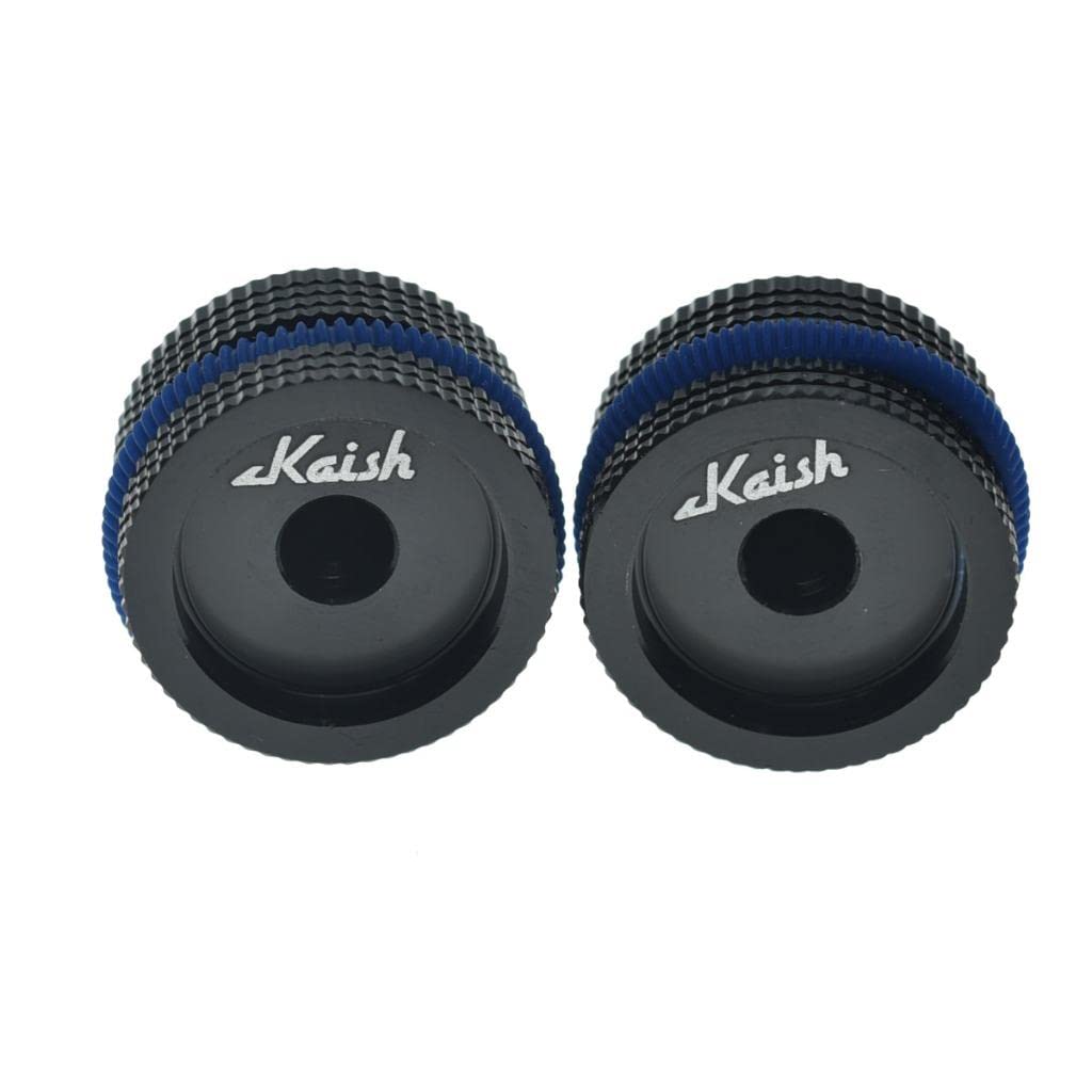Kaish 2-Pack 63/64 (25Mm) Diam. Aluminium Potentiometer Knobs 1/4  Universal Metal Pot Knobs For Guitar/Bass/Amps Amplifier/Powe